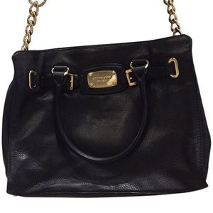Michael Kors Black Leather Satchel